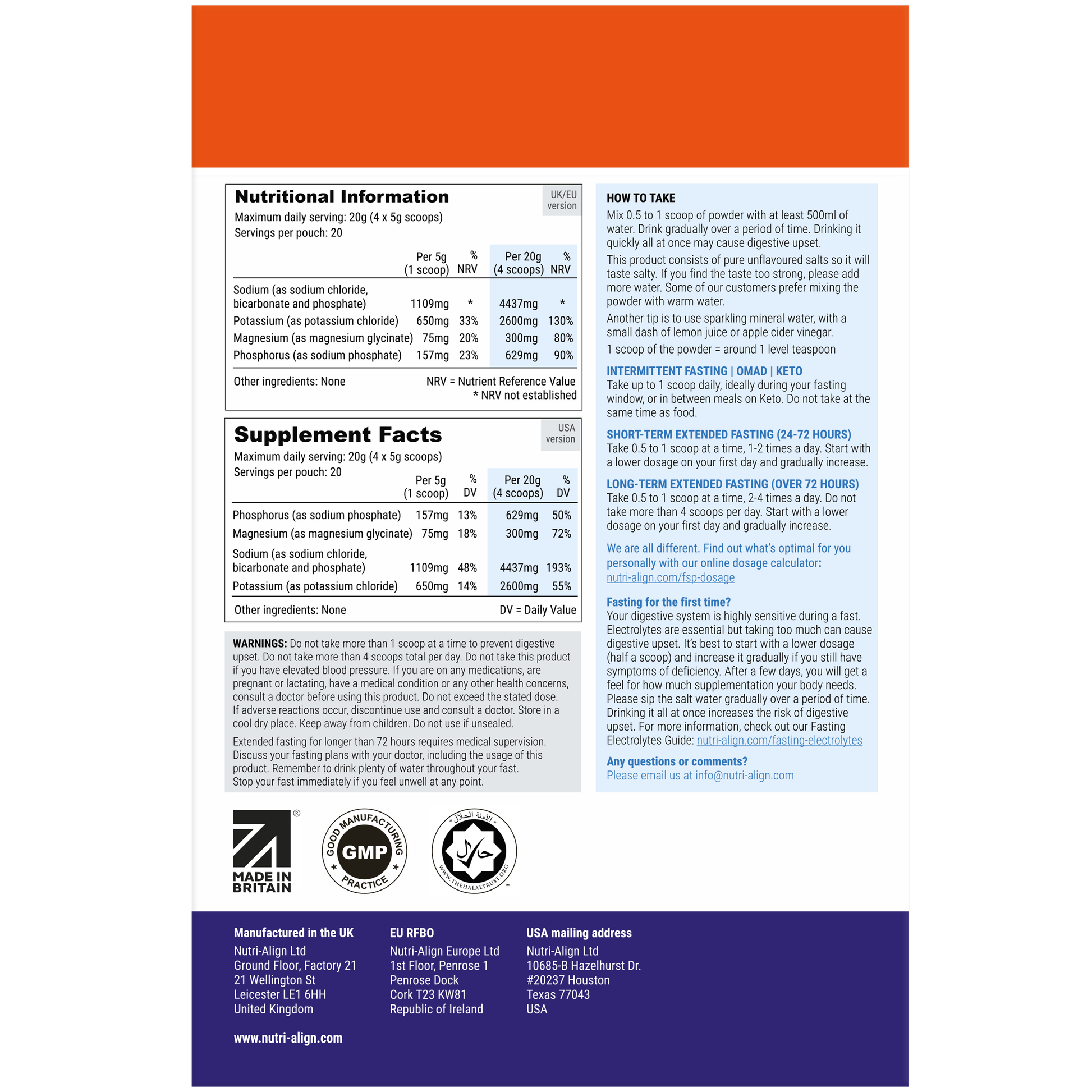 Fasting Salts Advanced Powder Pouch Back